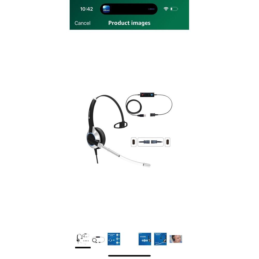 TruVoice HD-300 Deluxe Single Ear Headset‎ with Noise Reduction Voice Tube